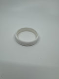 Vintage Solid White Resin Acrylic Enamel Bangle Bracelet 1980's (Scratches)