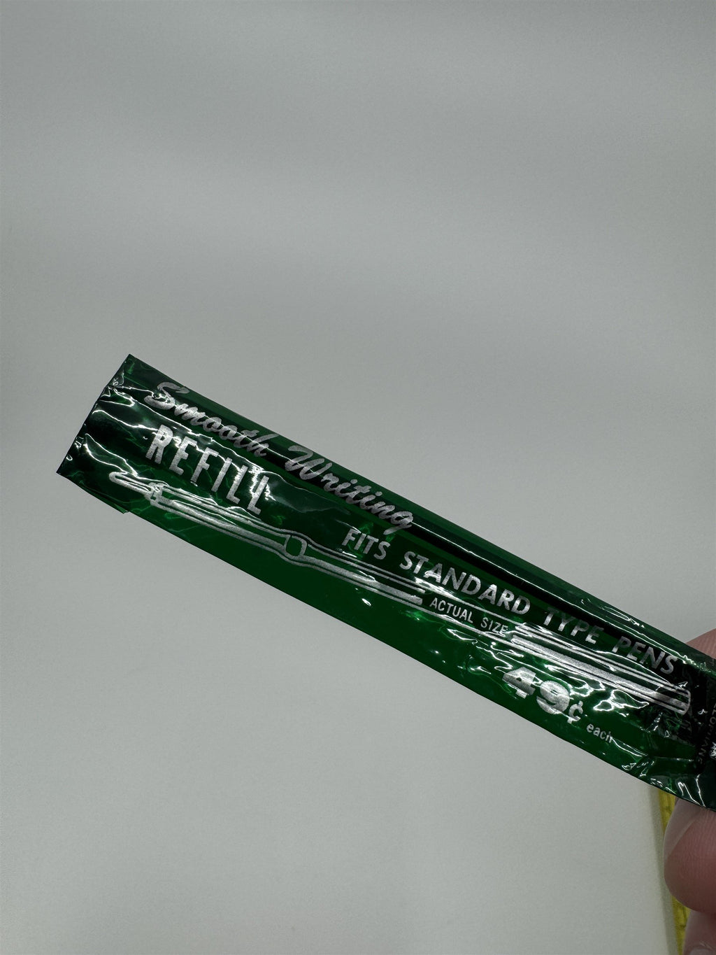 Vintage Smooth Writing Pen Refill 49 Cent Green Cellophane Wrapped Pen Refill