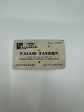 Vintage Business Card Nostalgia Dine and Dance at Pallis Tavern Hanover Twp PA