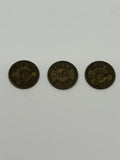 Set of 3 Vintage Good For 5 Cents in Trade Cigar Store 704 Token Coins