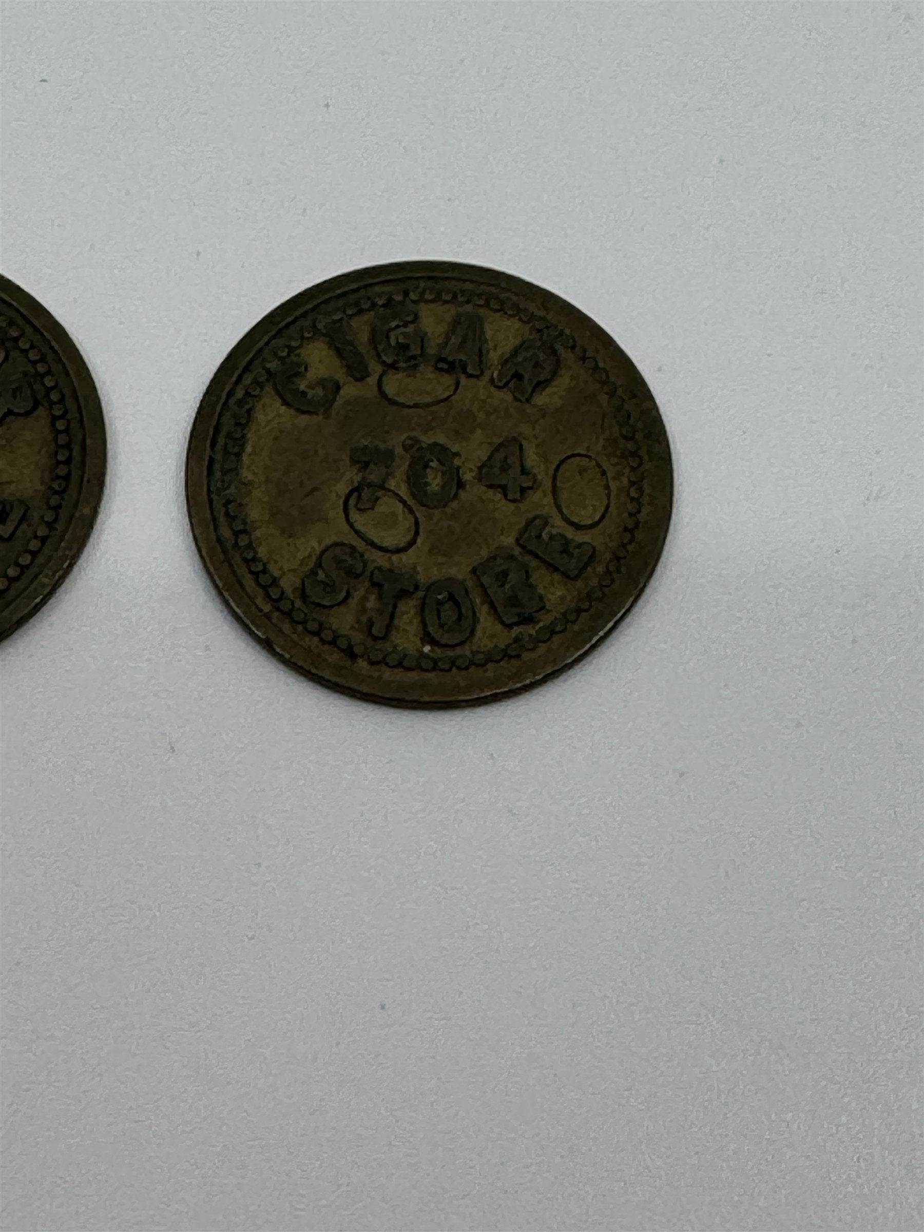 Set of 3 Vintage Good For 5 Cents in Trade Cigar Store 704 Token Coins