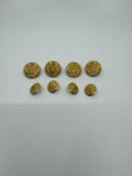 Set of 8 Military Buttons (4x Small and 4x Medium) by Waterbury Button Co. Conn.