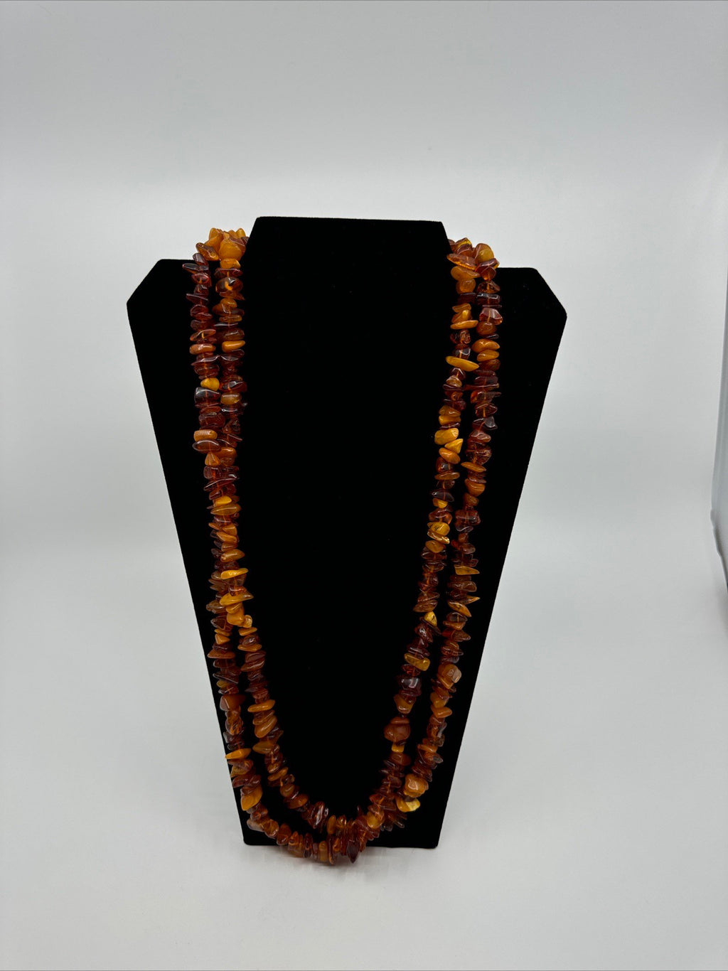 Vintage Extra Long Baltic Amber Double-Wrap Necklace