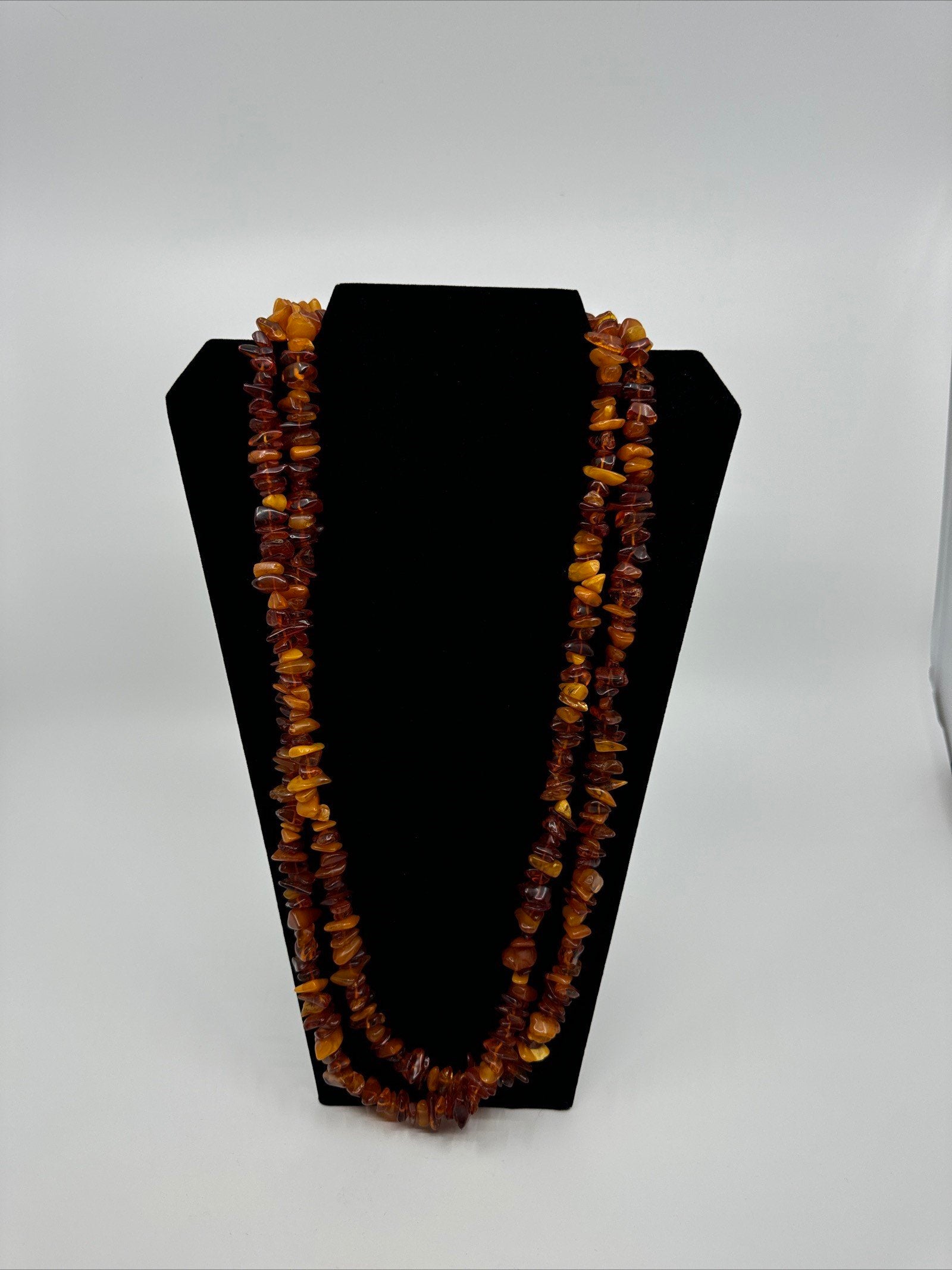 Vintage Extra Long Baltic Amber Double-Wrap Necklace