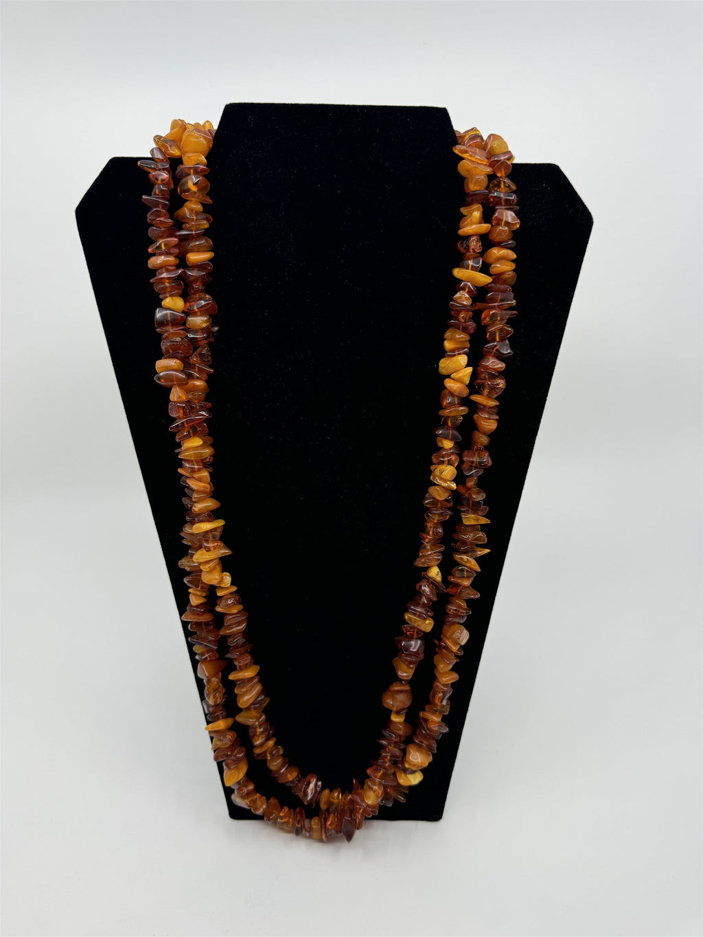 Vintage Extra Long Baltic Amber Double-Wrap Necklace