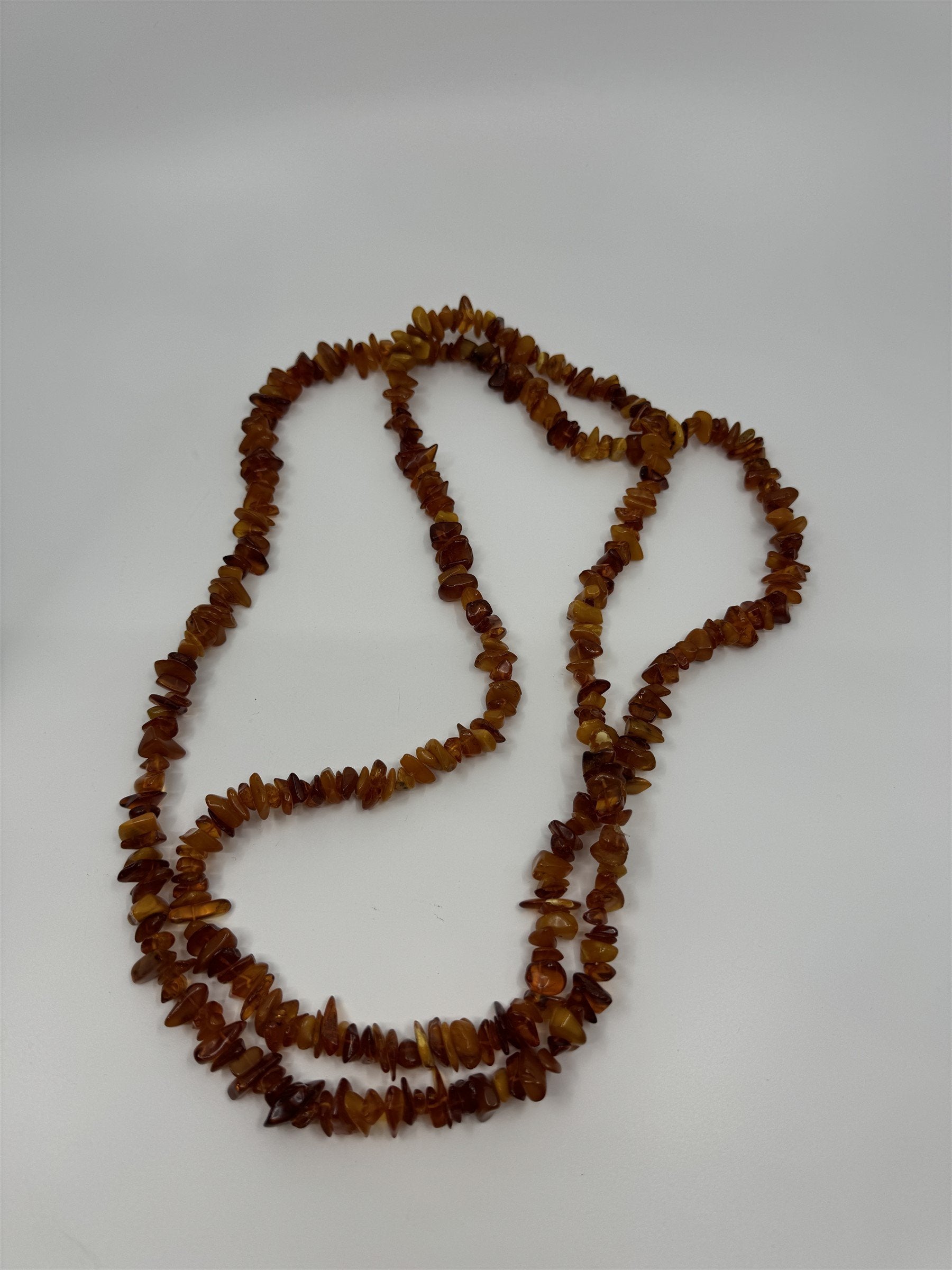 Vintage Extra Long Baltic Amber Double-Wrap Necklace