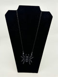 Vintage Black Spider Necklace Costume Jewelry Halloween Necklace Eight-Legged