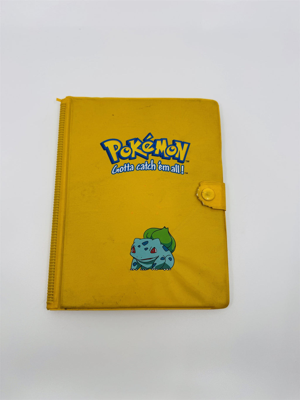 Vintage Pokemon Gotta Catch 'Em All! Yellow Bulbasaur Pokemon Card Binder Case