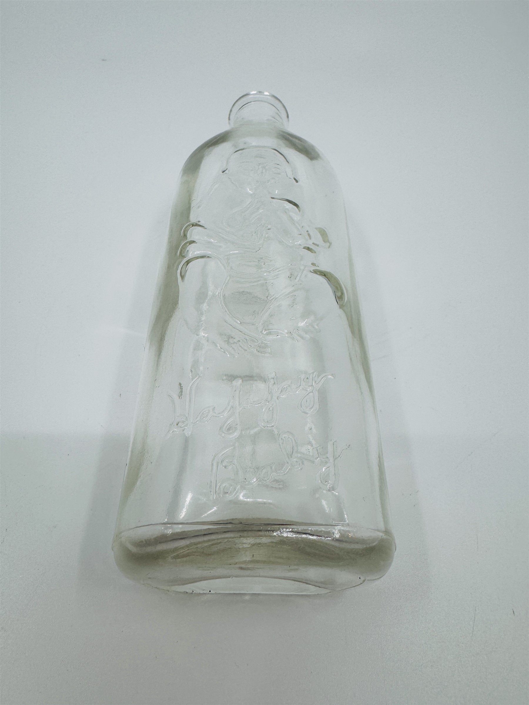 Vintage Glass Happy Baby Bottle for Drinking Formula Milk 8oz Glass Bottle