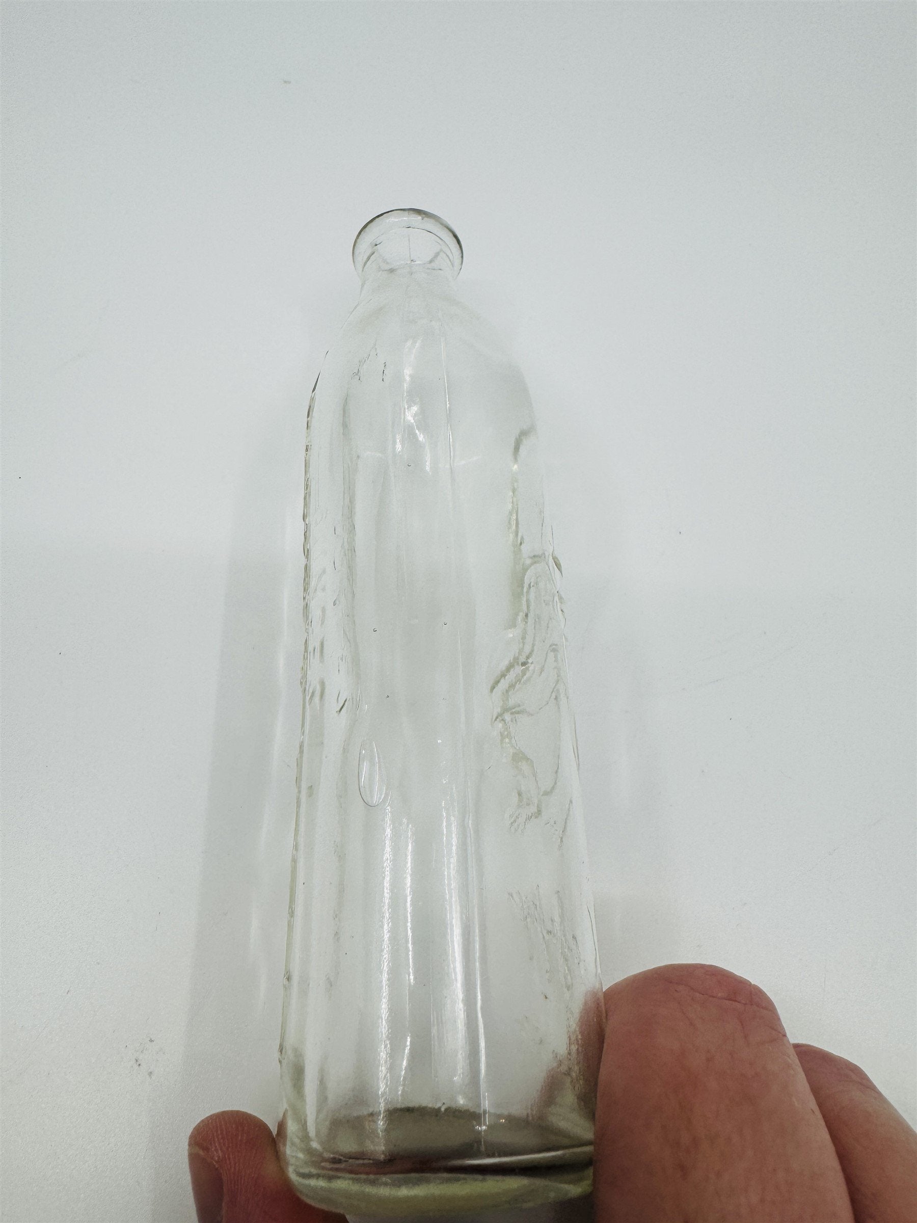 Vintage Glass Happy Baby Bottle for Drinking Formula Milk 8oz Glass Bottle