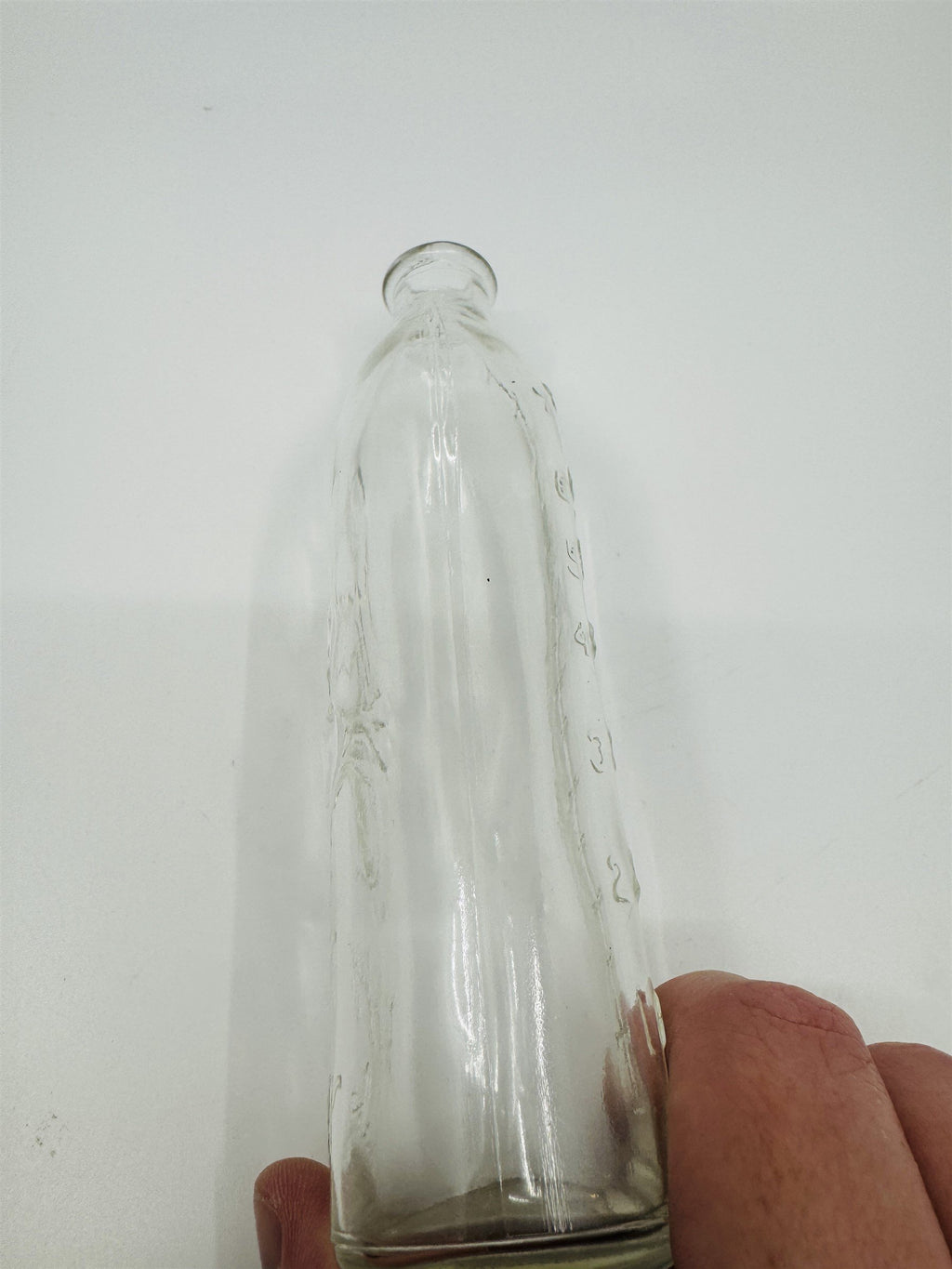 Vintage Glass Happy Baby Bottle for Drinking Formula Milk 8oz Glass Bottle