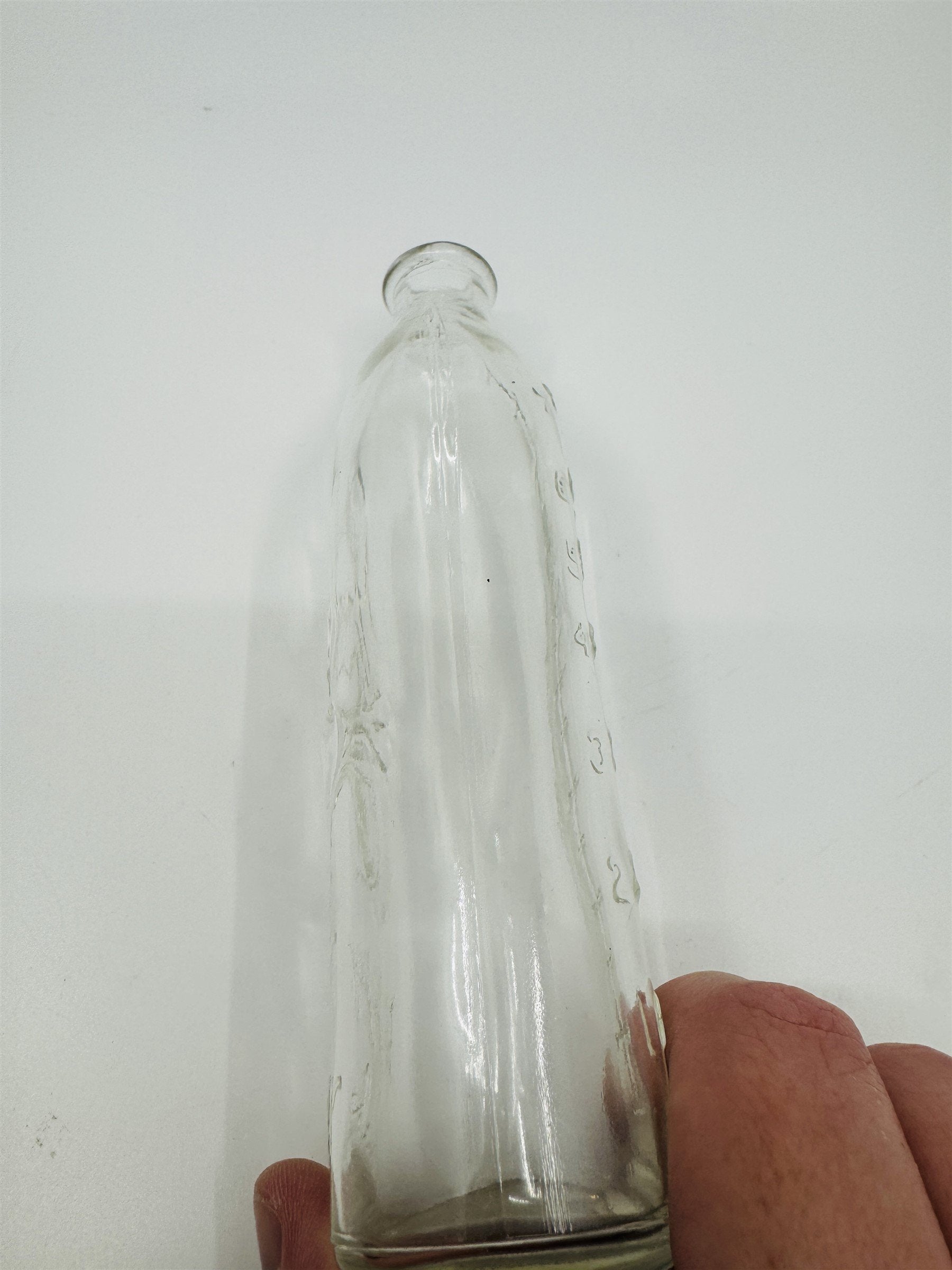 Vintage Glass Happy Baby Bottle for Drinking Formula Milk 8oz Glass Bottle