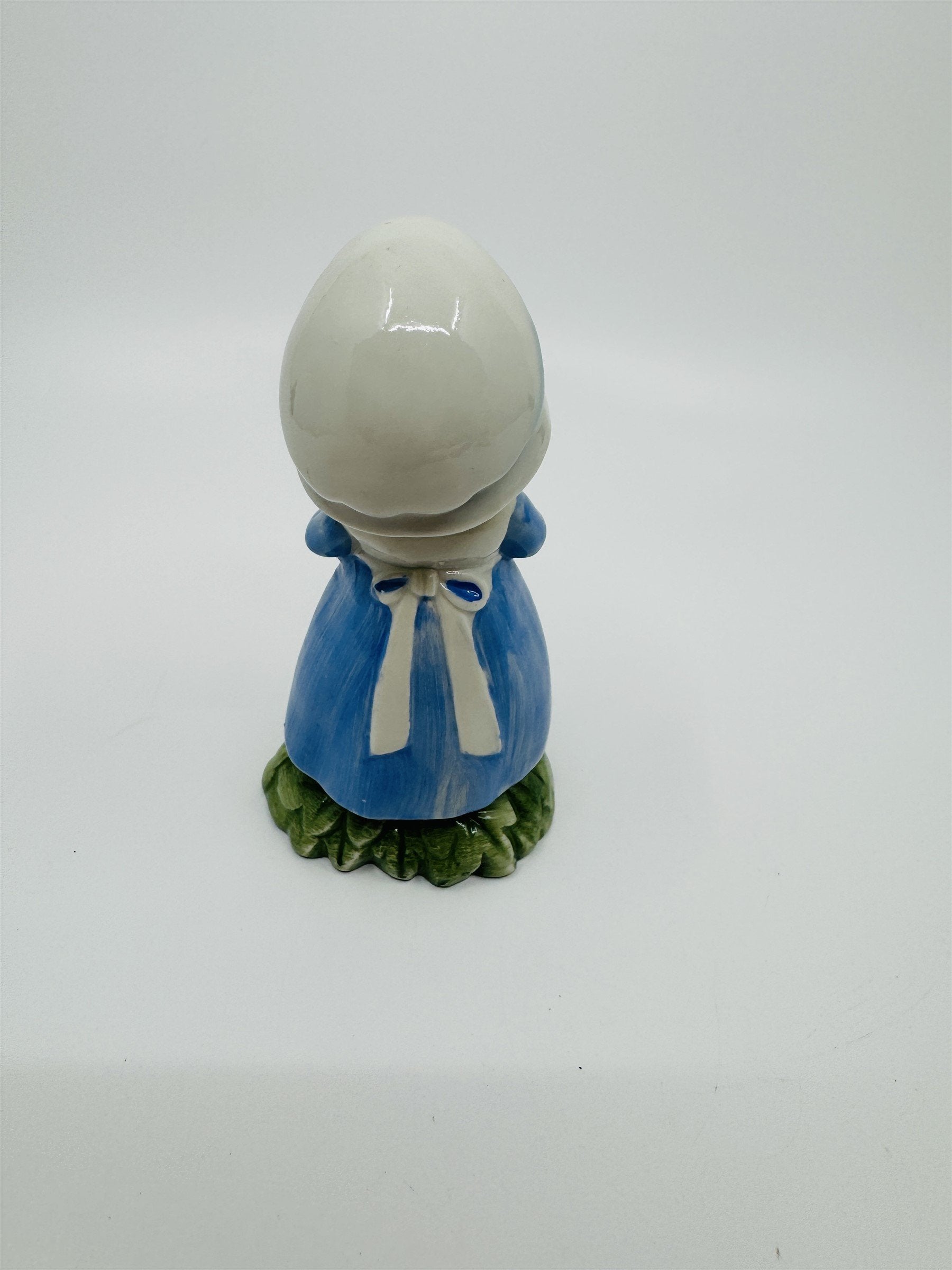Vintage Treasure Masters Korea Bonnet Girl Covering Smile Snickering Blue Dress