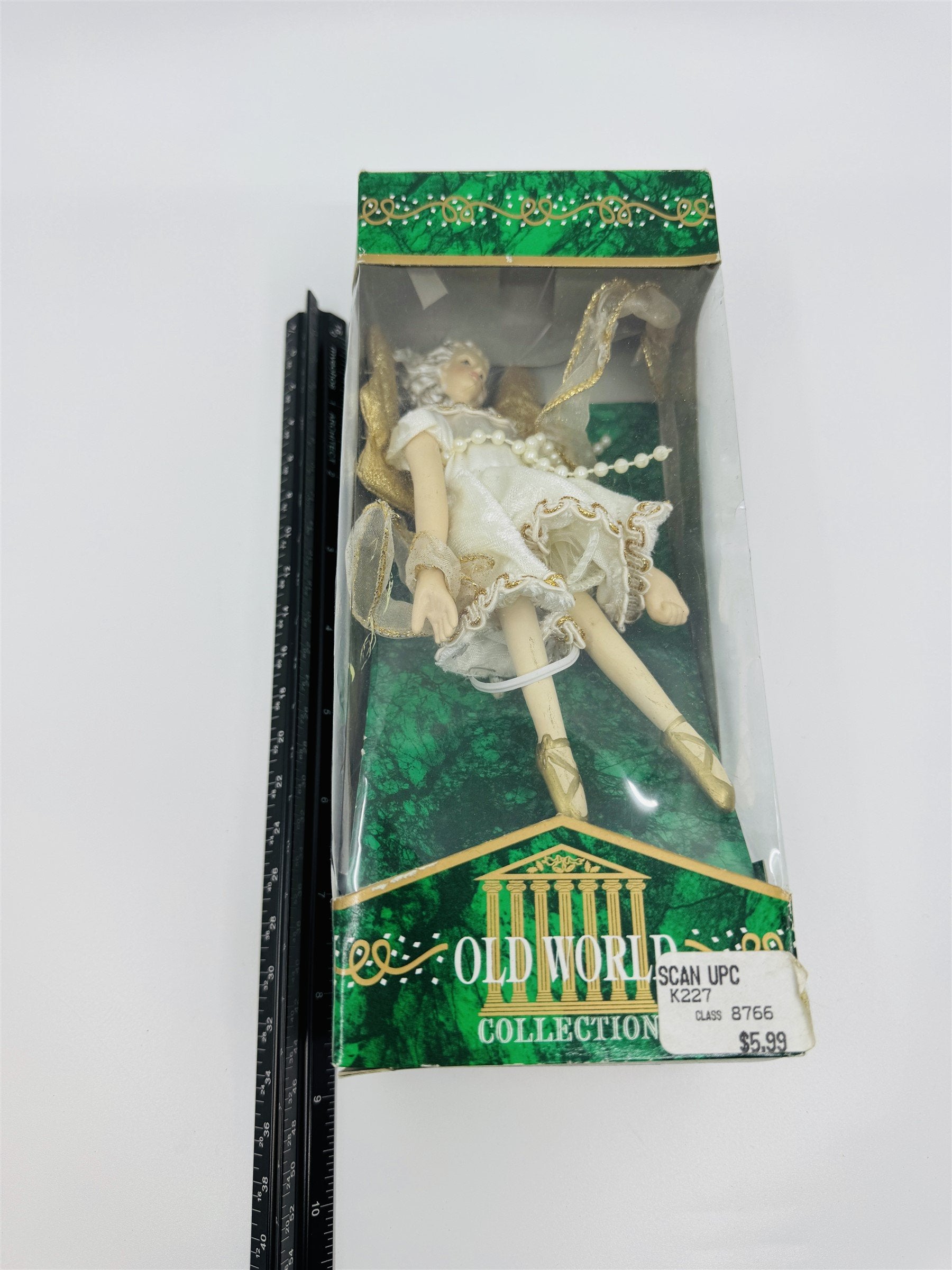 Vintage Old World Collection Angel Ballerina Ornament Top Century Enterprises