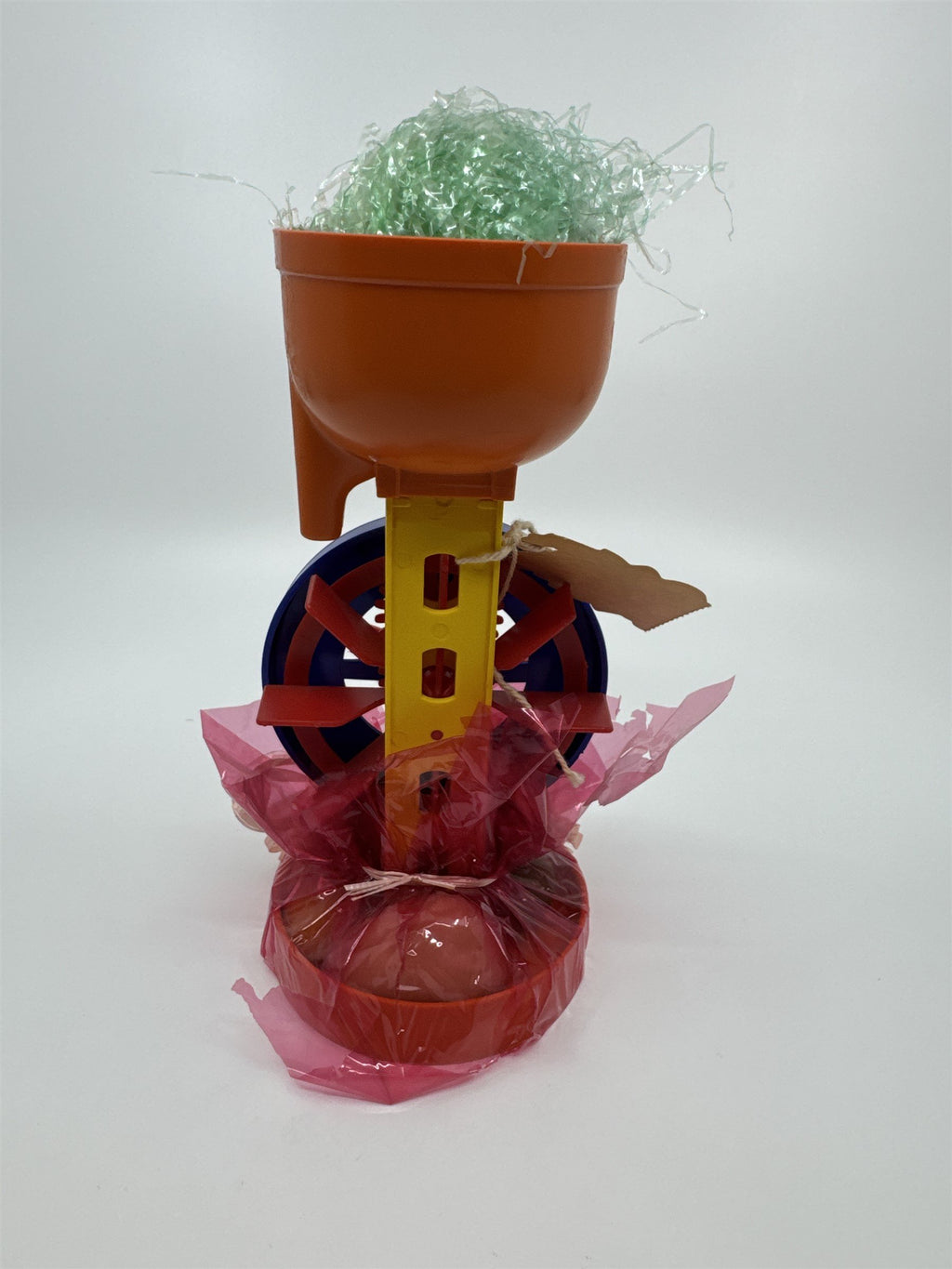 Vintage Easter Gift Trophy Water Mill Clocktower Plastic Resin Children Toy
