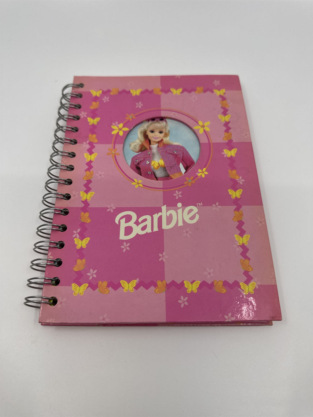 Vintage 1997 Barbie Mattel Pink Spiral-Bound Notebook