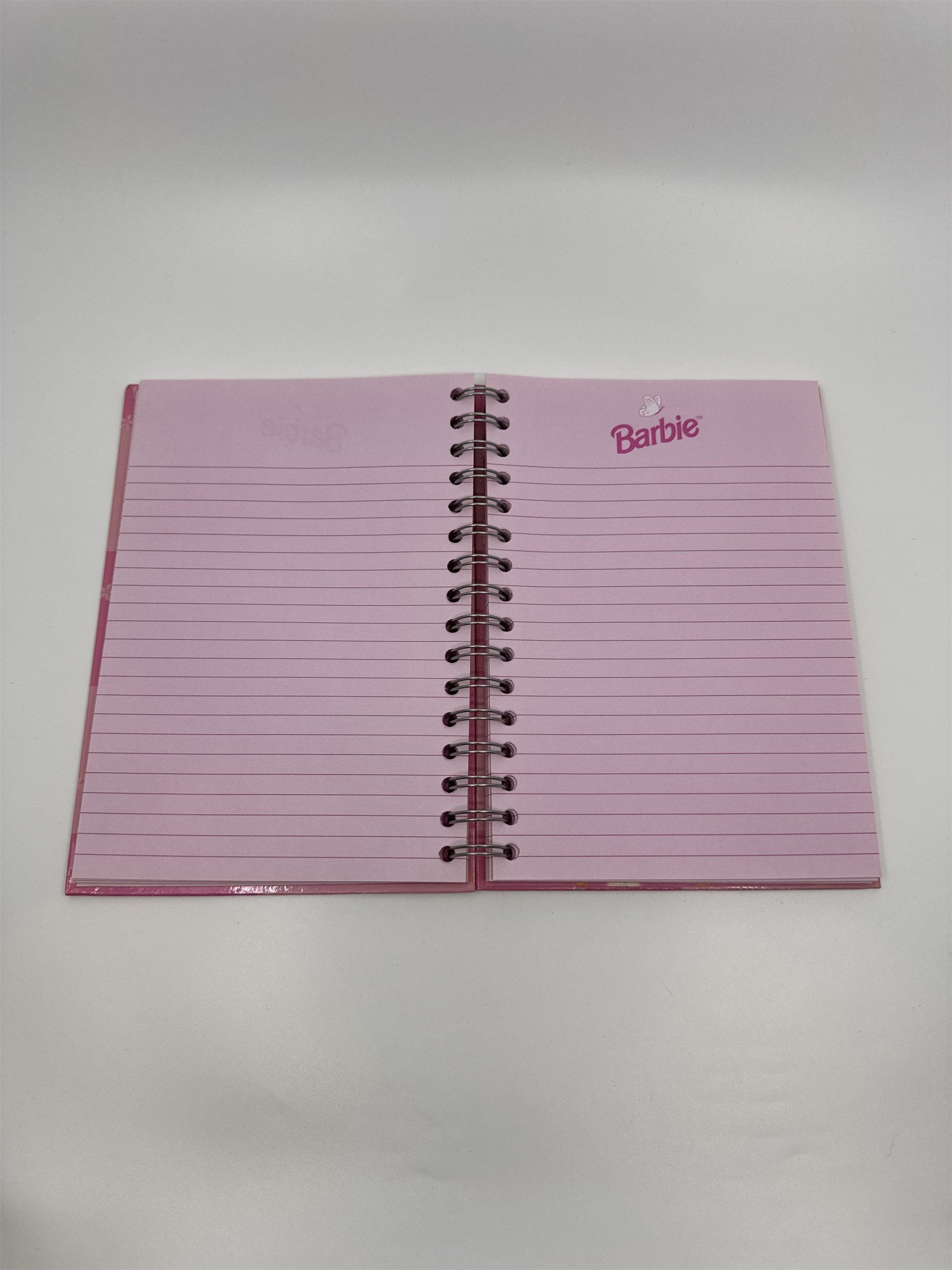 Vintage 1997 Barbie Mattel Pink Spiral-Bound Notebook