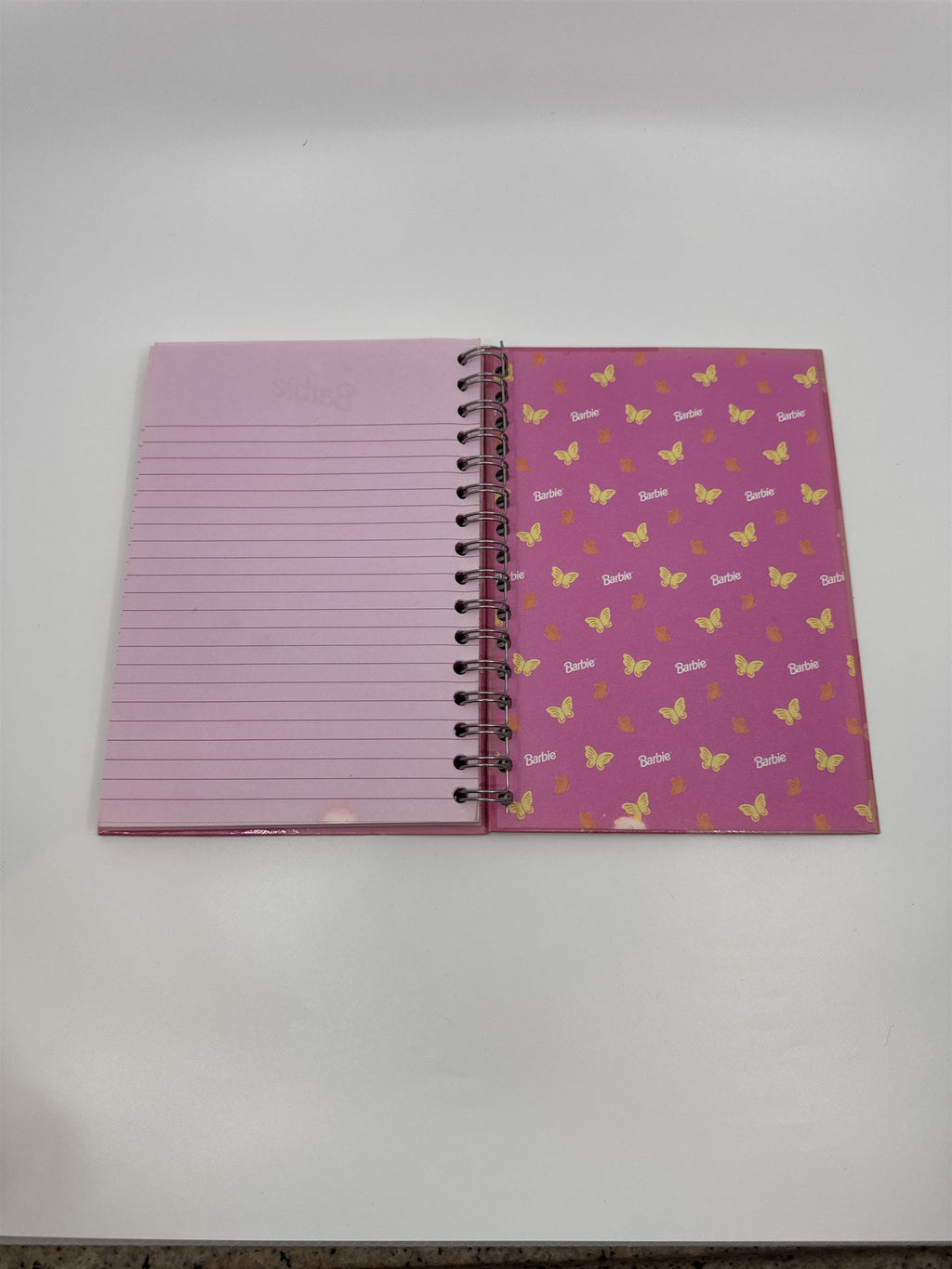Vintage 1997 Barbie Mattel Pink Spiral-Bound Notebook