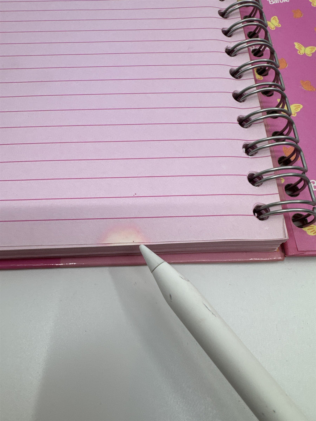 Vintage 1997 Barbie Mattel Pink Spiral-Bound Notebook