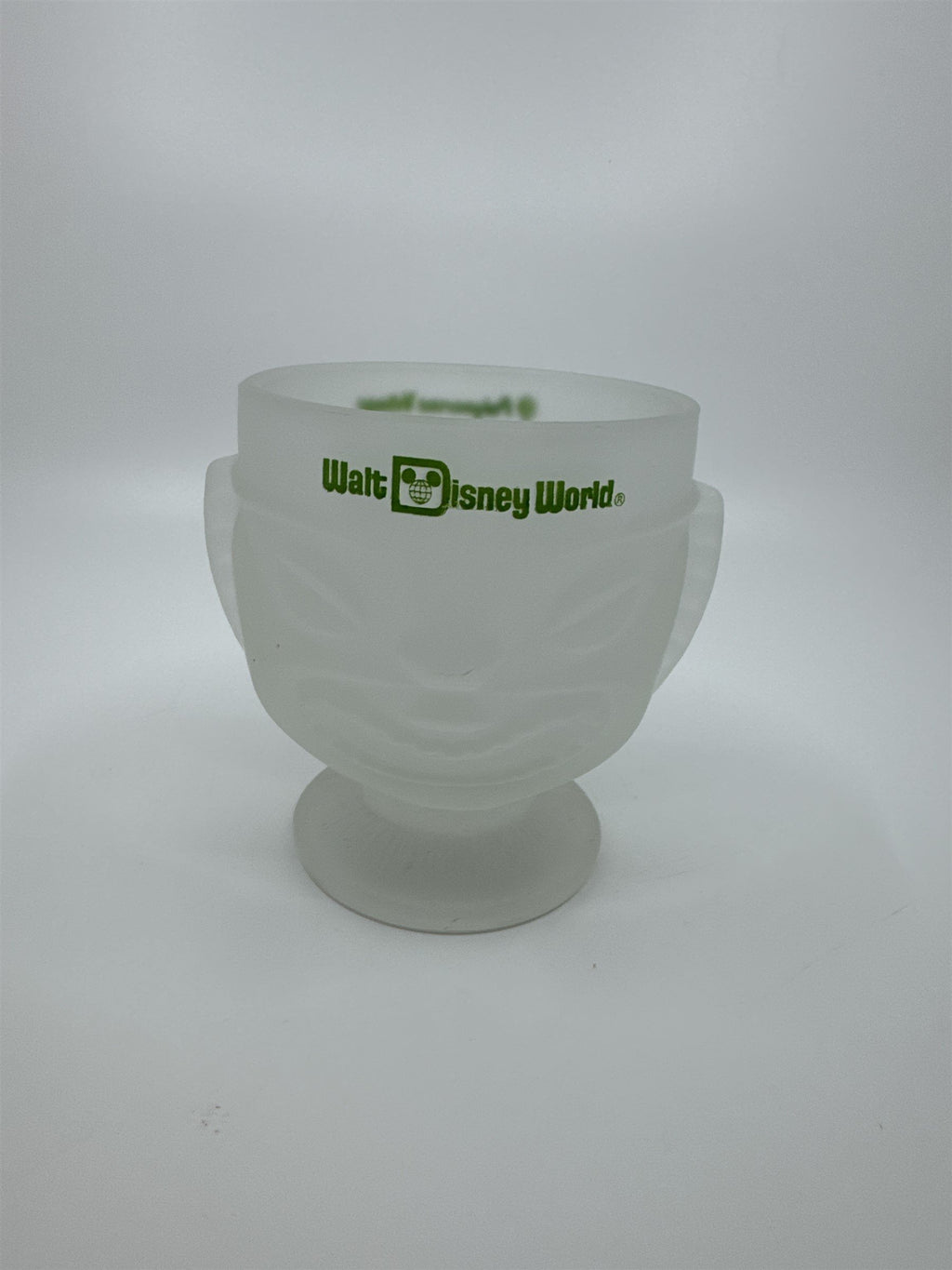 Vintage Walt Disney World Polynesian Village Frosted Glass Tiki Mug Retro Glass