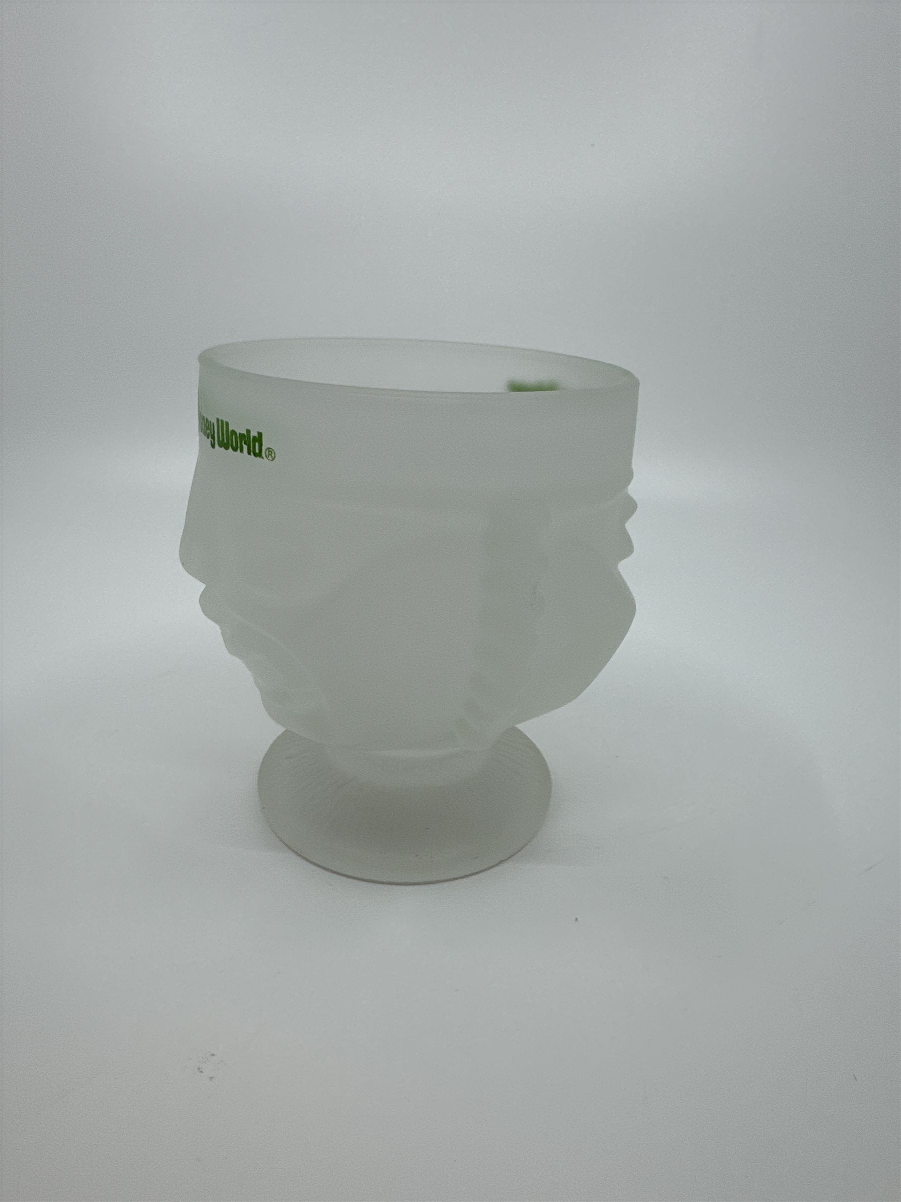 Vintage Walt Disney World Polynesian Village Frosted Glass Tiki Mug Retro Glass