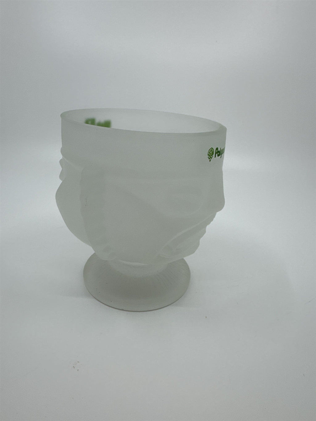 Vintage Walt Disney World Polynesian Village Frosted Glass Tiki Mug Retro Glass