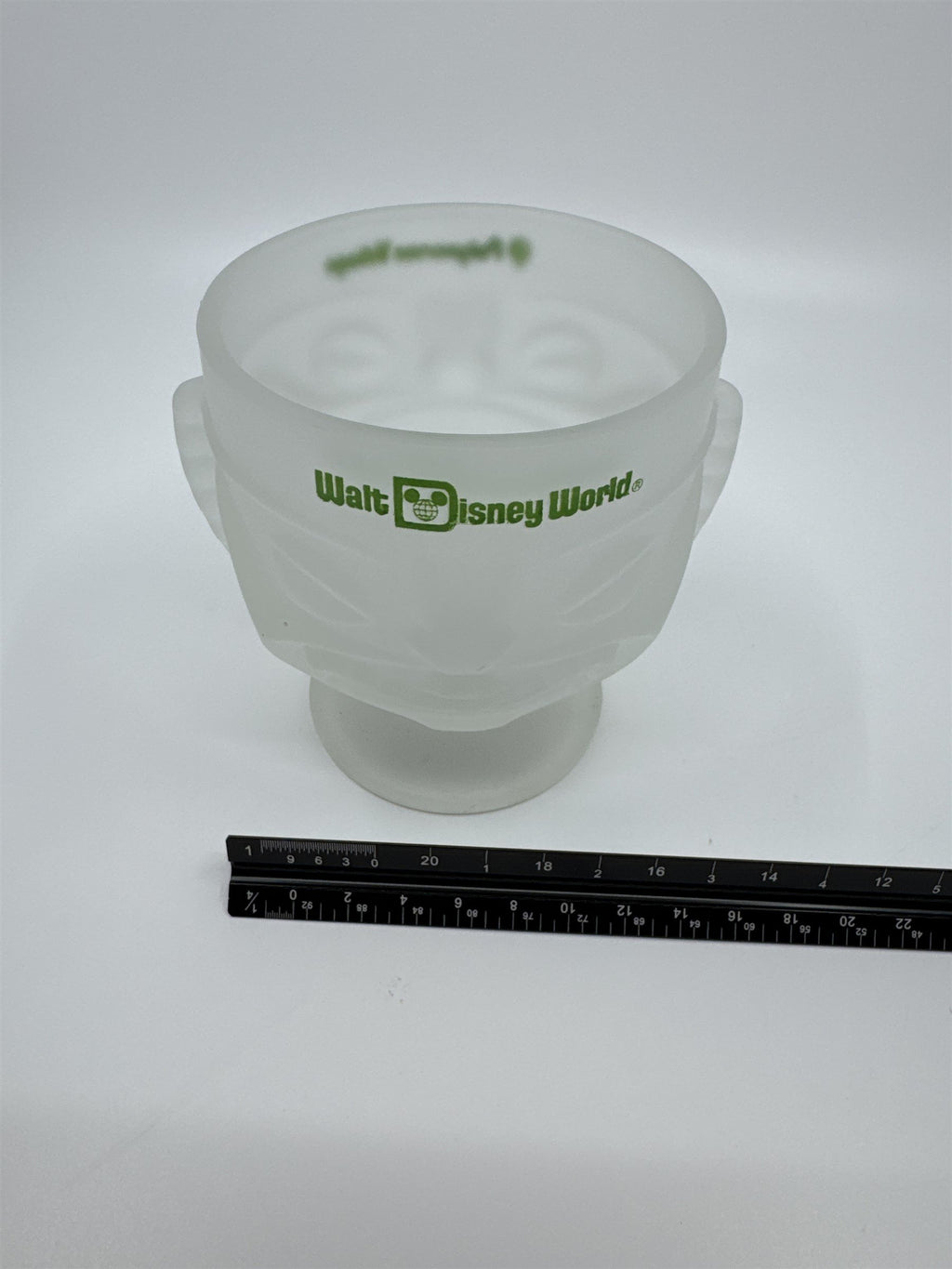 Vintage Walt Disney World Polynesian Village Frosted Glass Tiki Mug Retro Glass