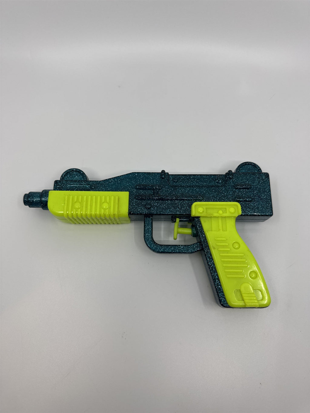 Vintage Transparent Blue Glitter and Lime Green Water Blaster Water Gun 90s