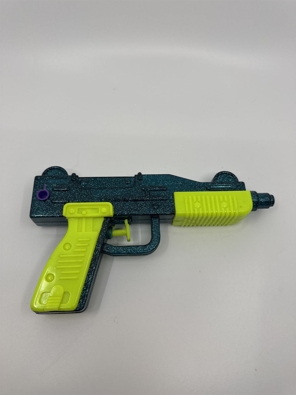 Vintage Transparent Blue Glitter and Lime Green Water Blaster Water Gun 90s