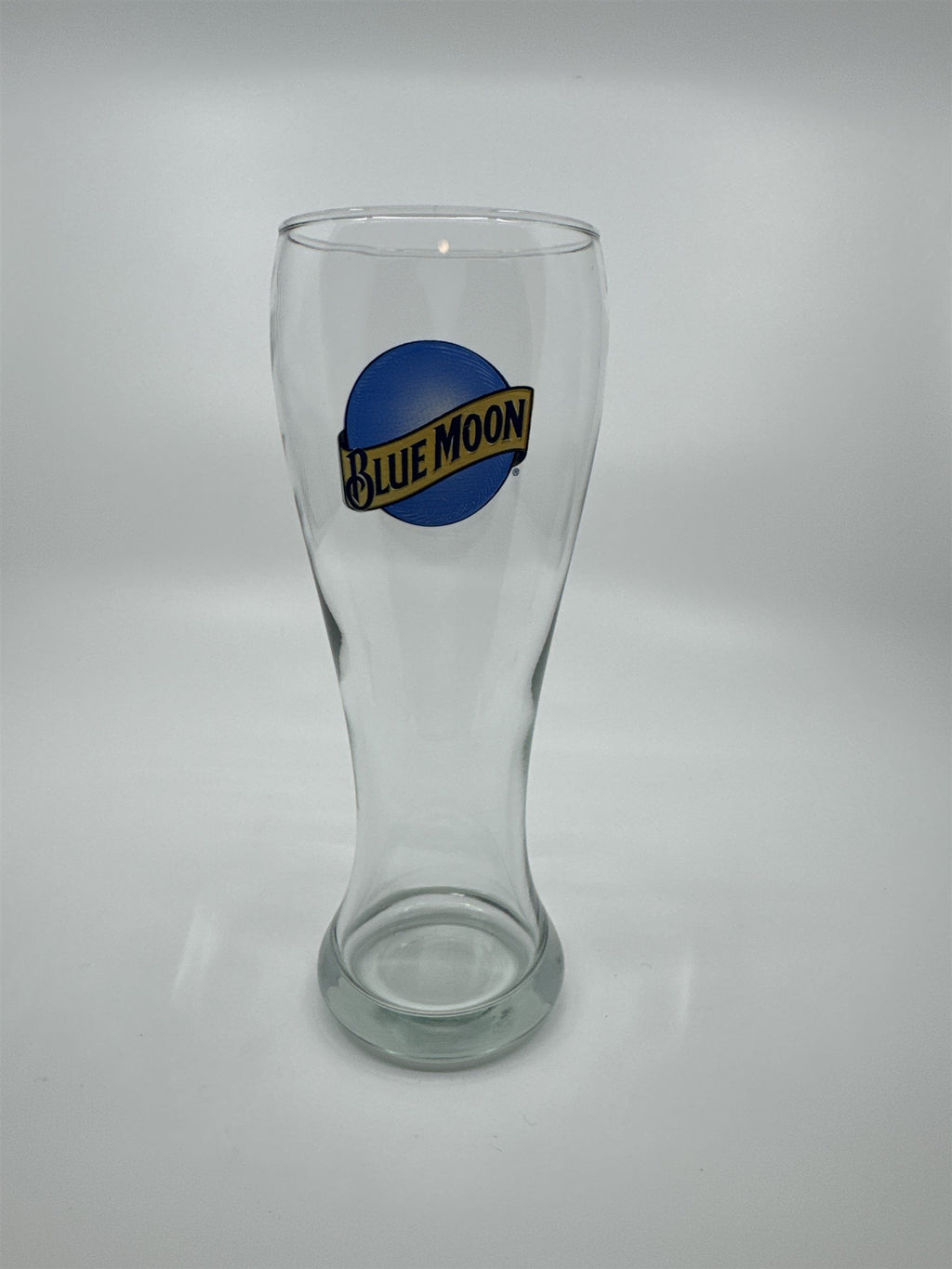 Vintage Blue Moon Weighted Bottom Pilsner Beer Glass Authentic Bar Pub Glass