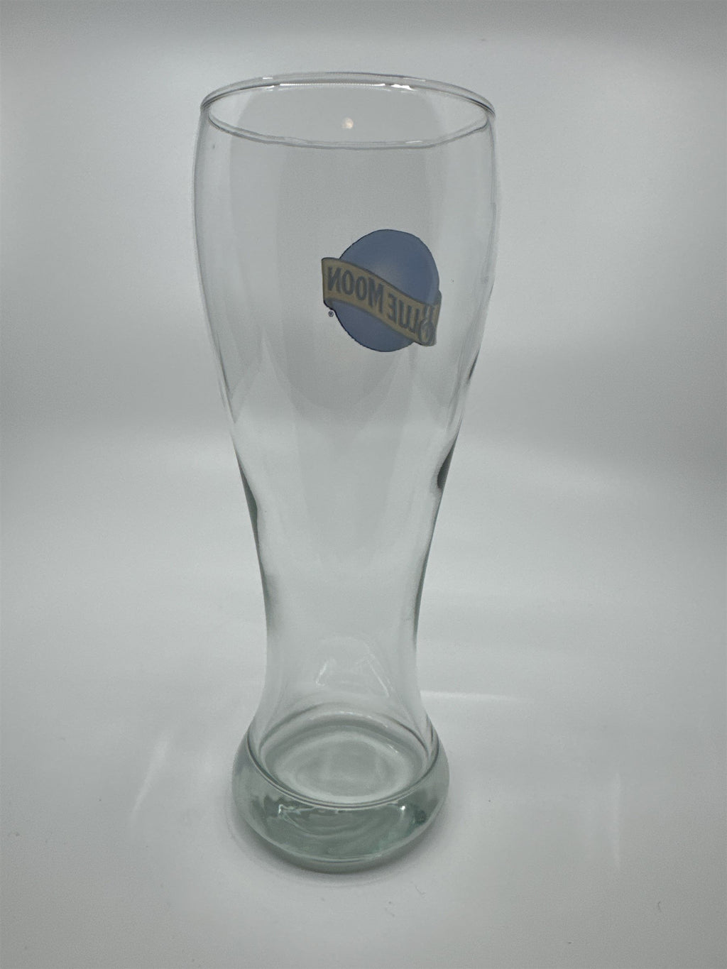 Vintage Blue Moon Weighted Bottom Pilsner Beer Glass Authentic Bar Pub Glass