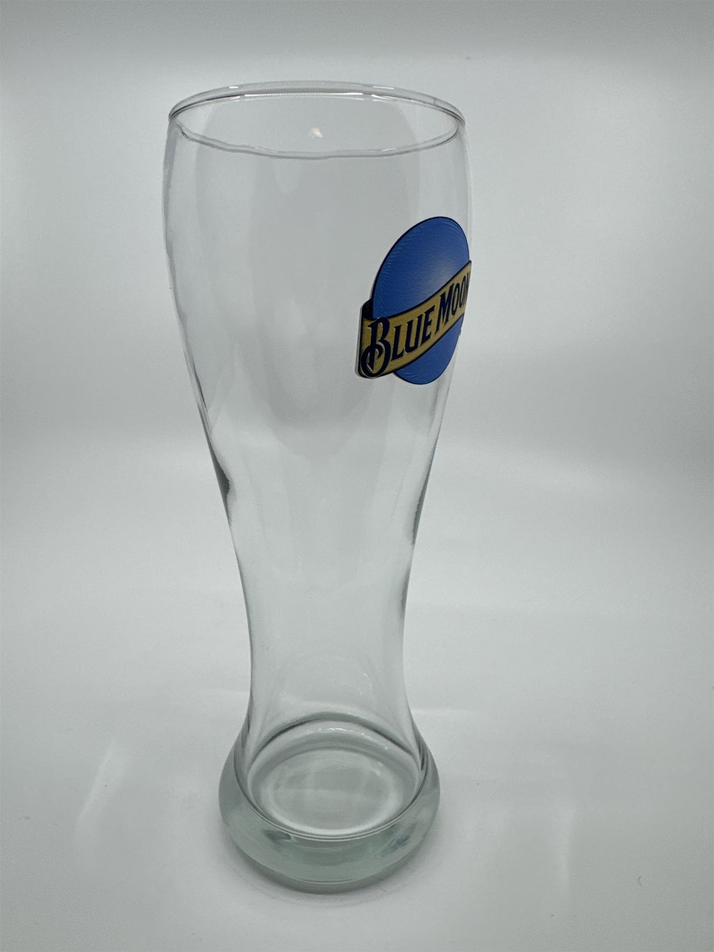 Vintage Blue Moon Weighted Bottom Pilsner Beer Glass Authentic Bar Pub Glass