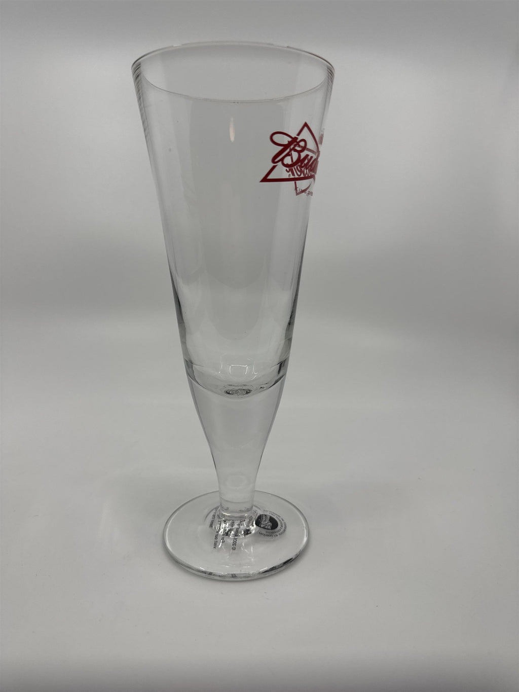 Vintage Budweiser Crown Bow Tie King of Beers Authentic Pilsner Glass Red Letter