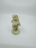 Vintage Dept 56 Snowbabies Angel Candlestick Taiwan Figurine