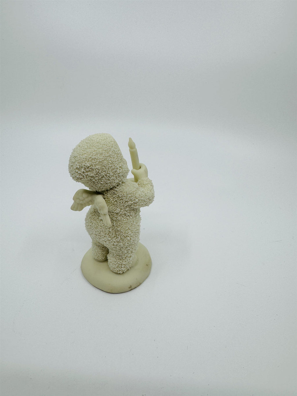 Vintage Dept 56 Snowbabies Angel Candlestick Taiwan Figurine
