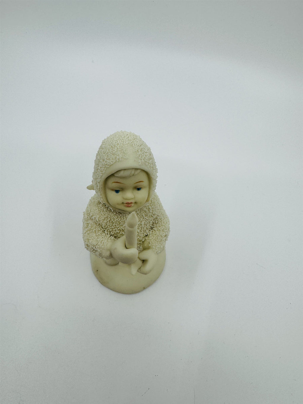 Vintage Dept 56 Snowbabies Angel Candlestick Taiwan Figurine