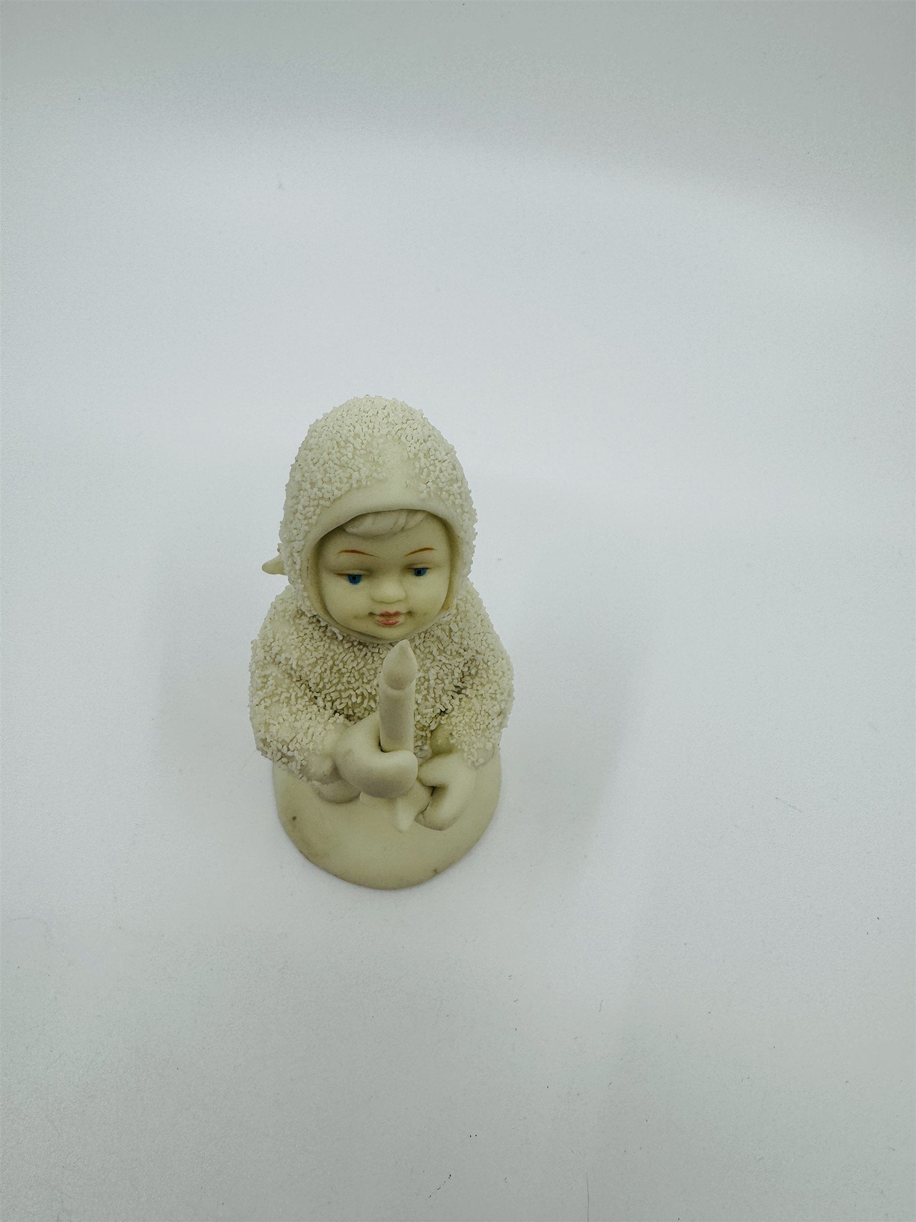 Vintage Dept 56 Snowbabies Angel Candlestick Taiwan Figurine