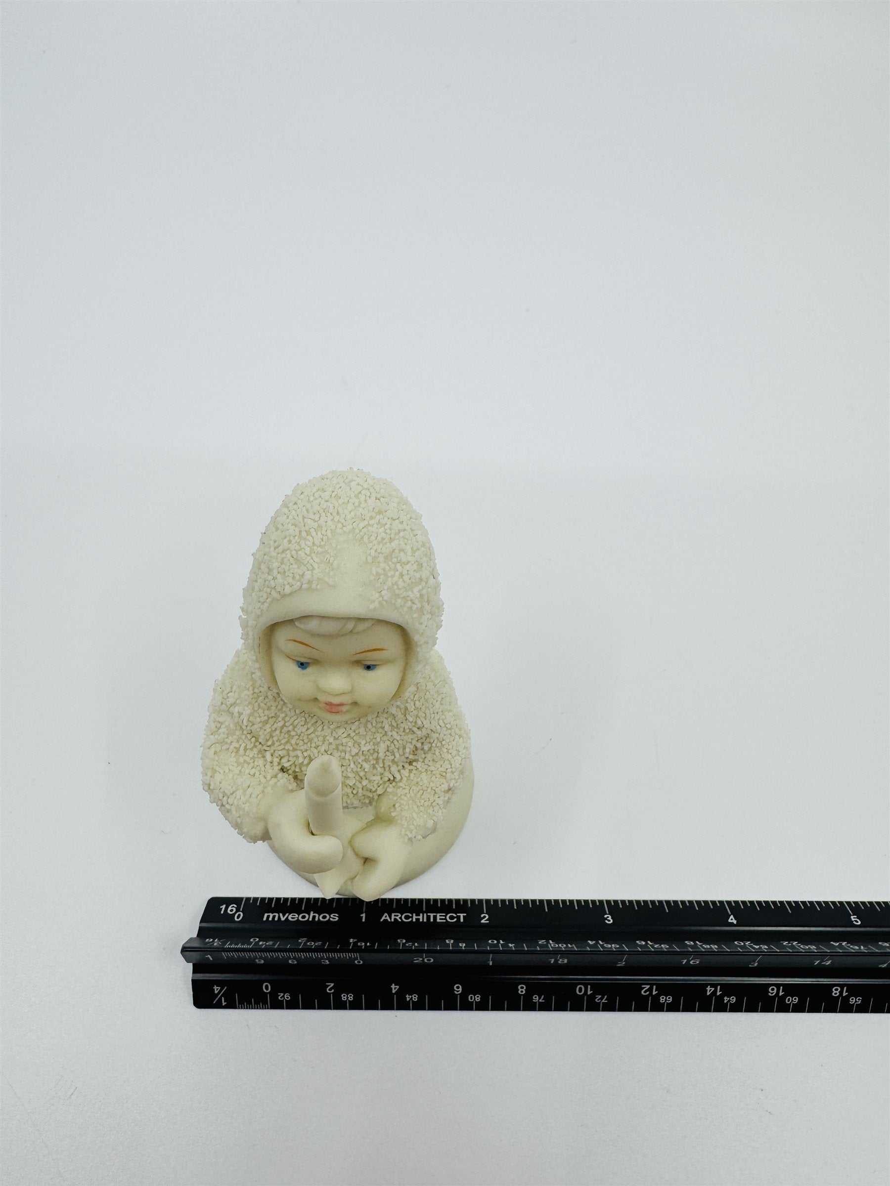 Vintage Dept 56 Snowbabies Angel Candlestick Taiwan Figurine