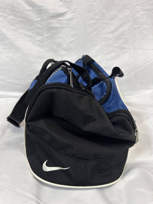 Blue Nike Duffle Bag /w Side Pockets and Mini Interior Zipper Pocket Blue Black