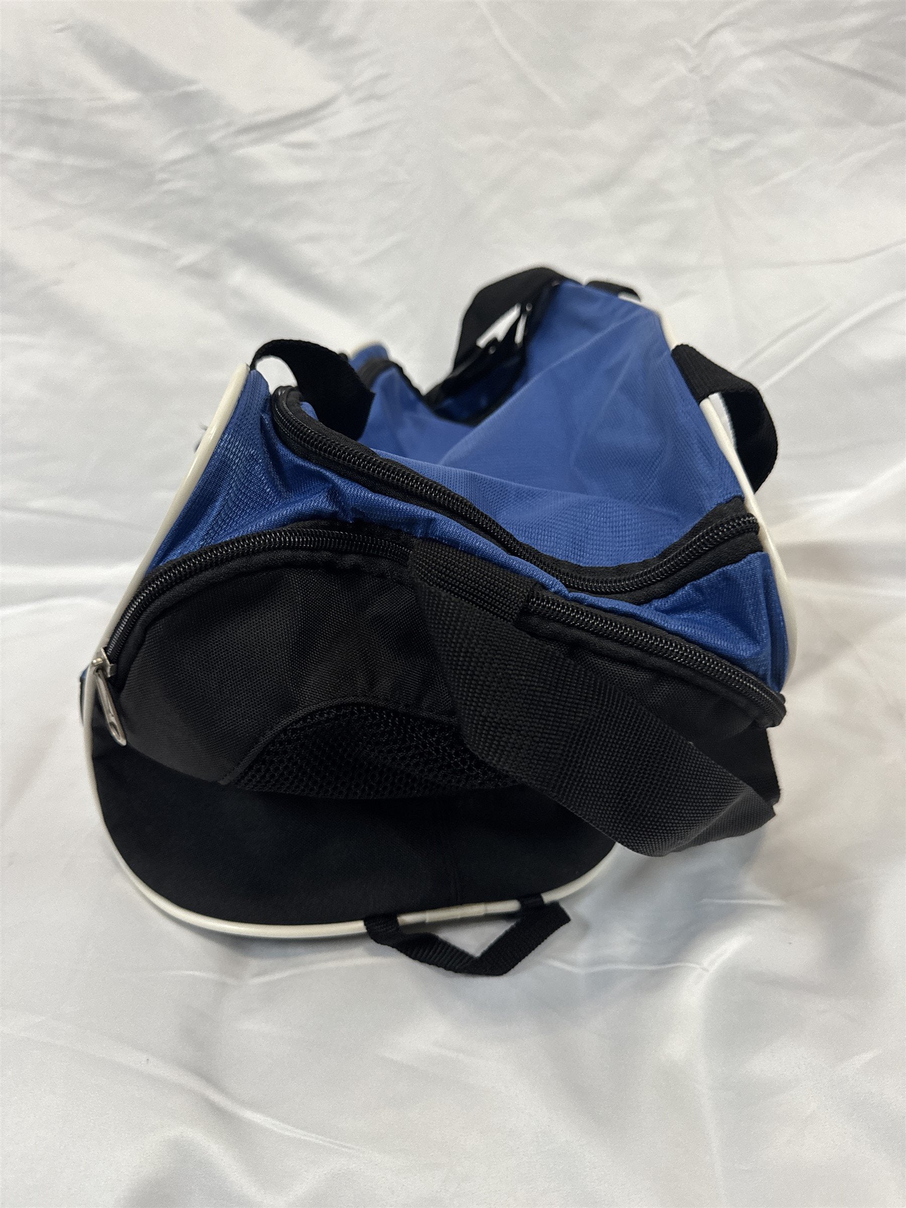 Blue Nike Duffle Bag /w Side Pockets and Mini Interior Zipper Pocket Blue Black