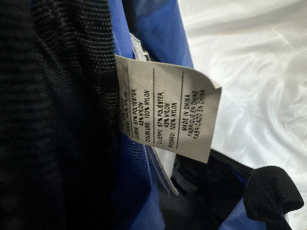 Blue Nike Duffle Bag /w Side Pockets and Mini Interior Zipper Pocket Blue Black