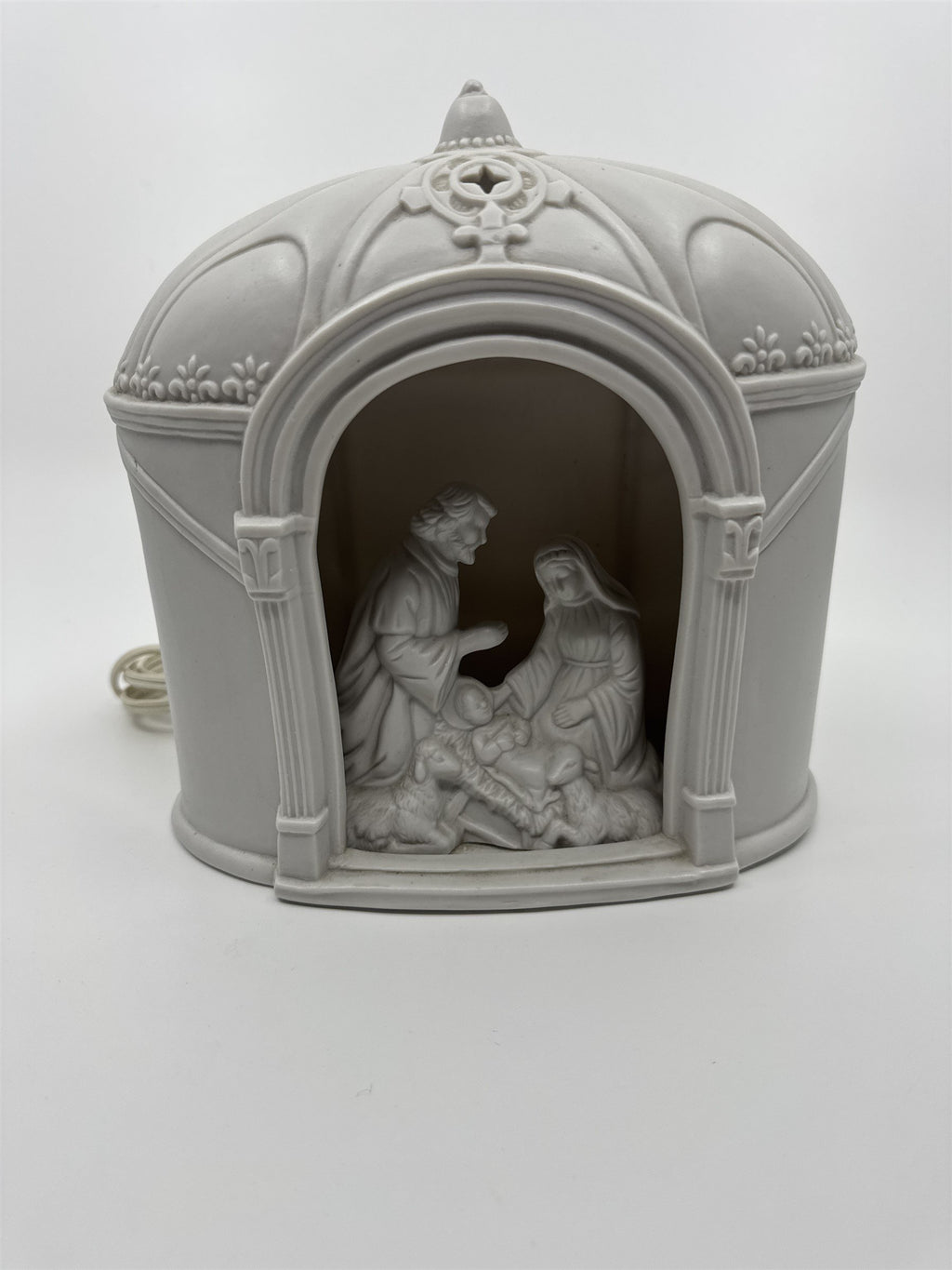 8" White Porcelain Nativity Scene Figurine Stratford Masterworks Christmas Works