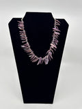 Vintage Hawaiian Natural Shell Purple-Toned Iridescent Sea Shell Pebble Necklace