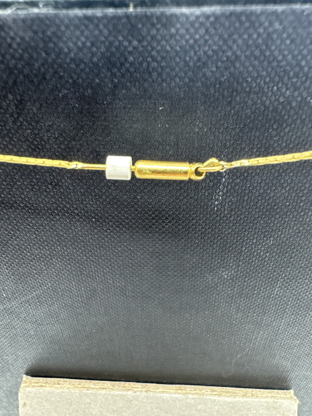 Crystal Heart Necklace /w Gold Plated Chain Unmarked Womens Necklace