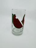 Vintage Watermelon Stages of Being Eaten Juice Glass - Enjoying Watermelon Glass