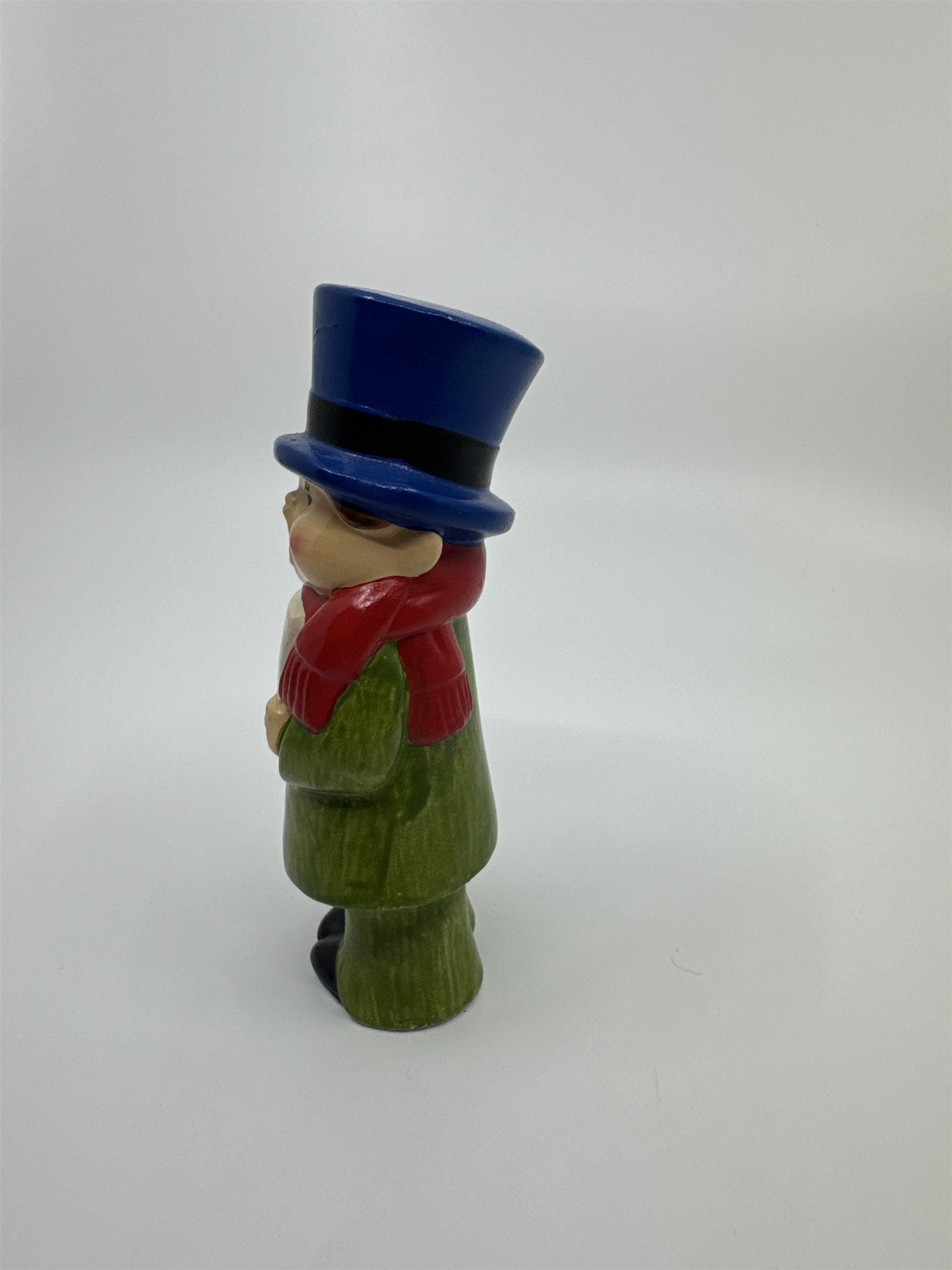 Vintage Christmas Caroler Boy Ceramic Painted Figurine 5" RB Made in Japan