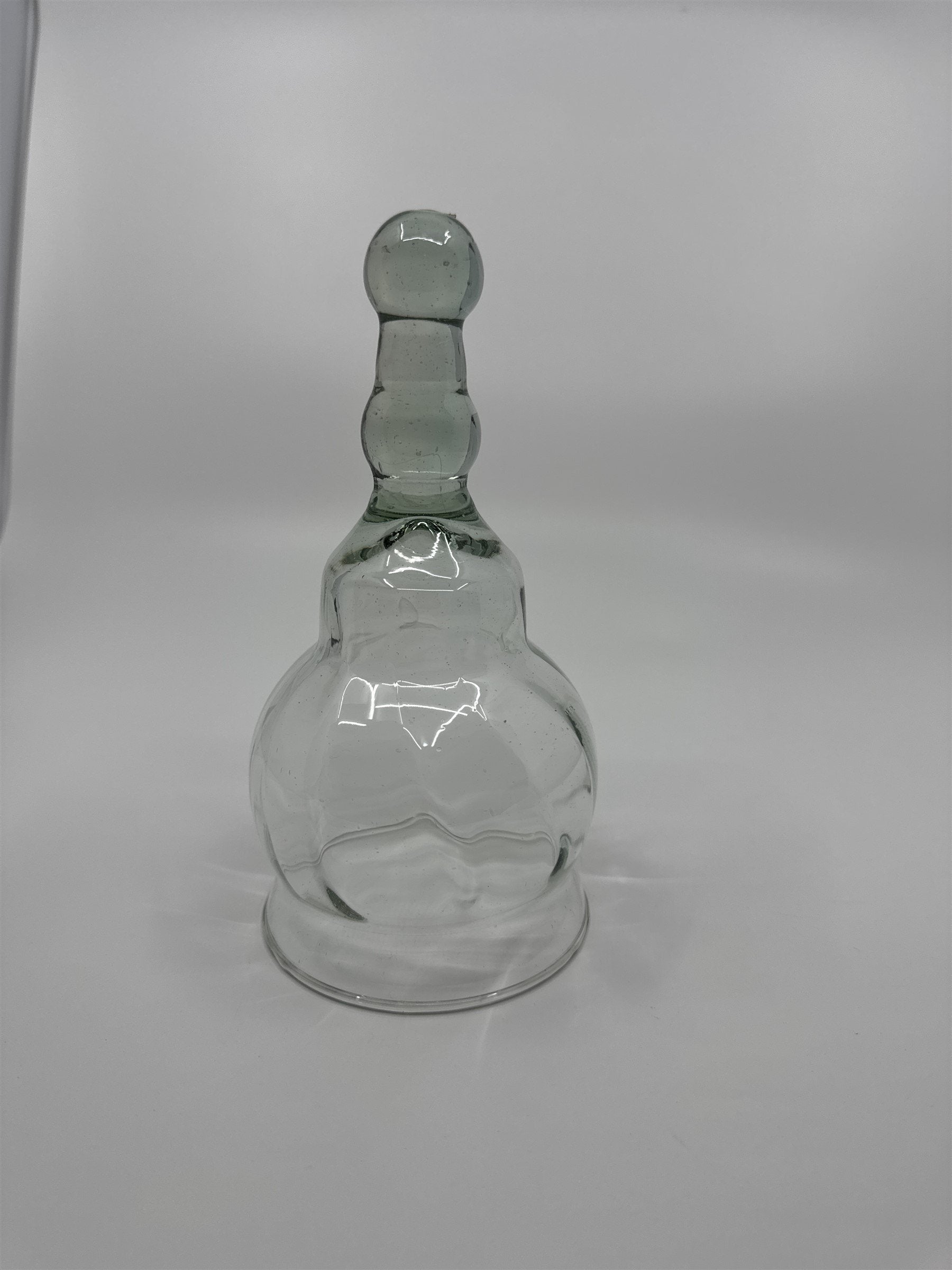 Vintage Glass Cloche Bell Jar Garden Cloche Glass Dome Smoky Handle Mexico