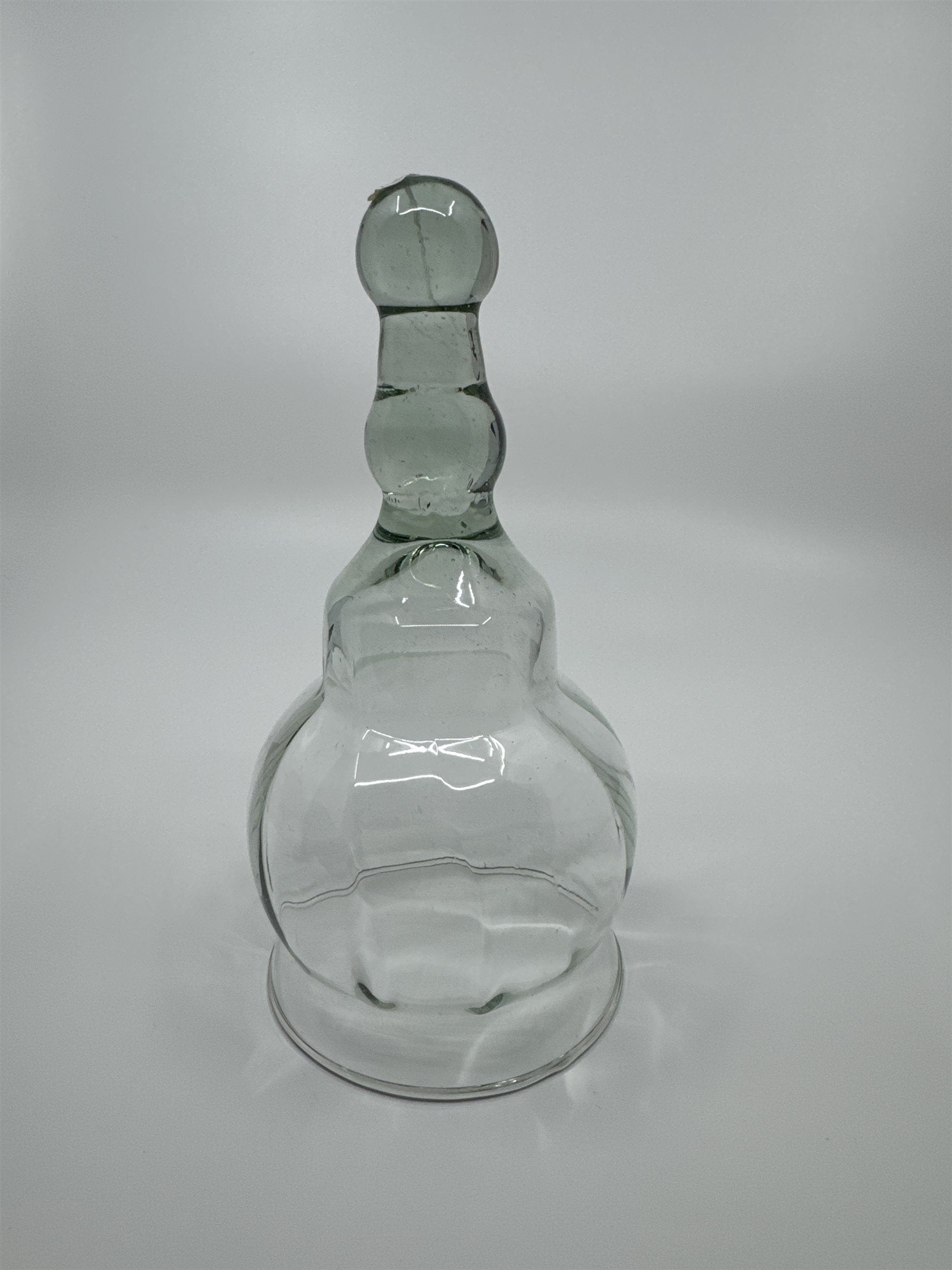 Vintage Glass Cloche Bell Jar Garden Cloche Glass Dome Smoky Handle Mexico