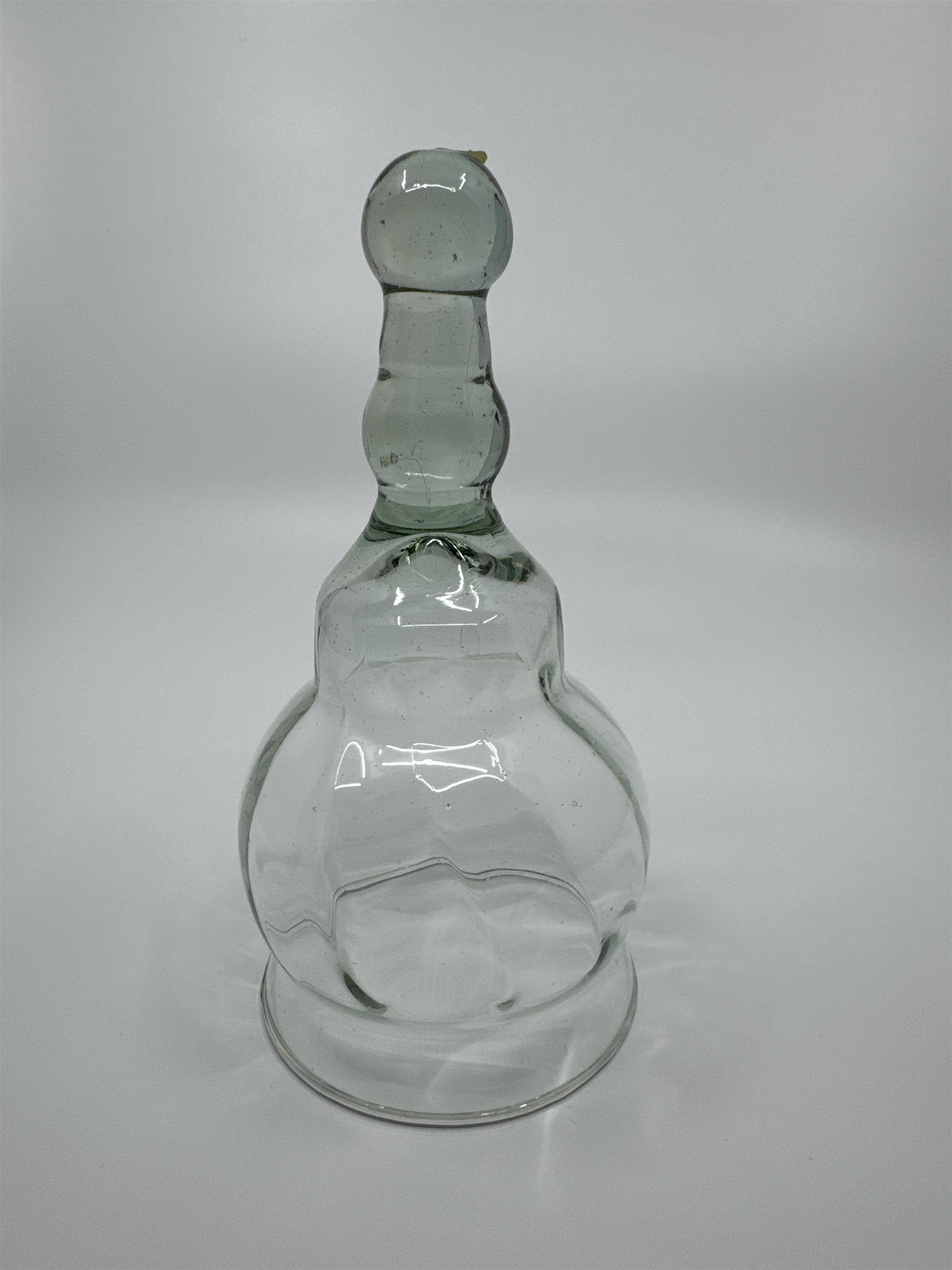 Vintage Glass Cloche Bell Jar Garden Cloche Glass Dome Smoky Handle Mexico
