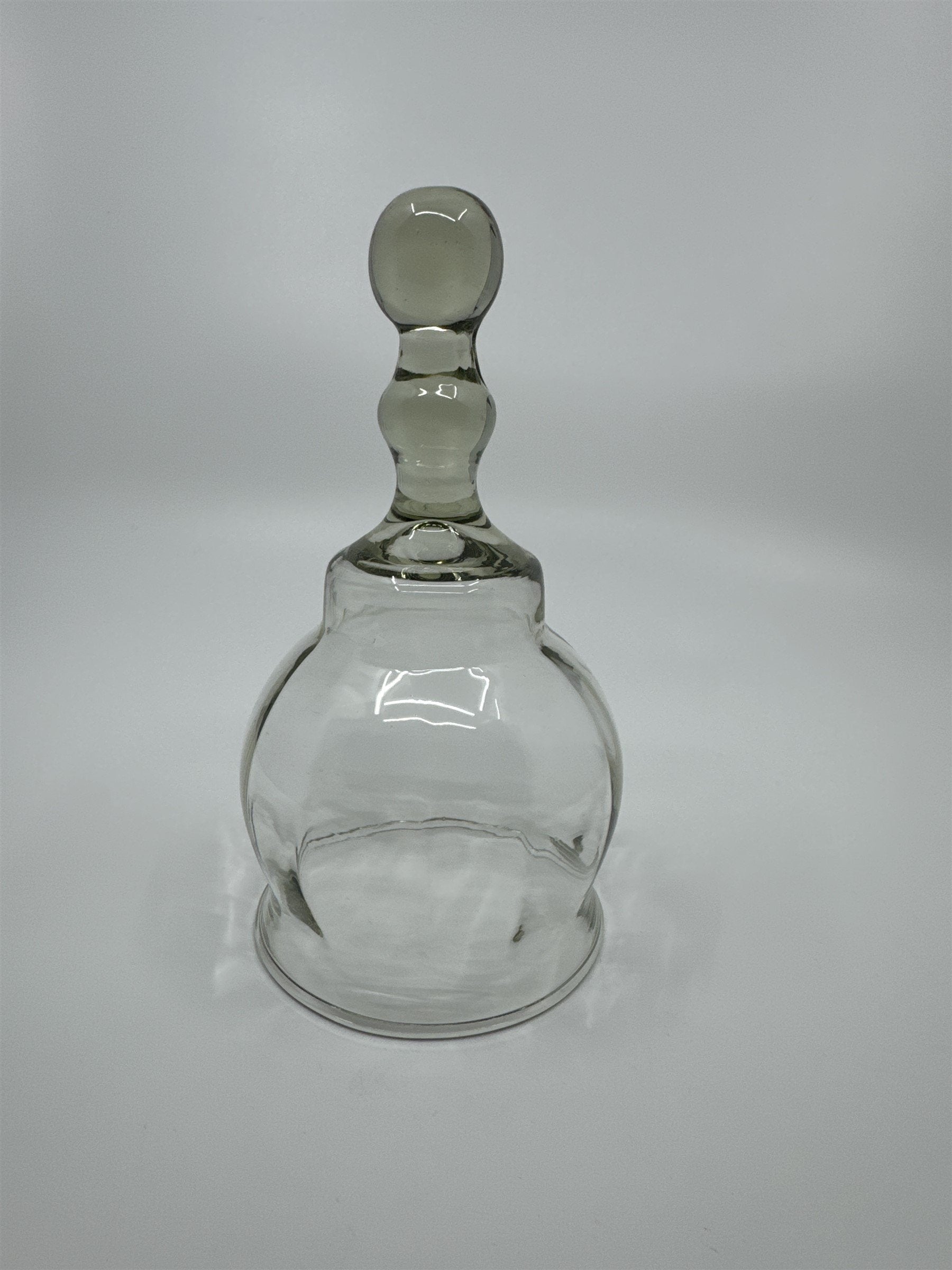 Vintage Glass Cloche Bell Jar Garden Cloche Glass Dome Smoky Handle Glass